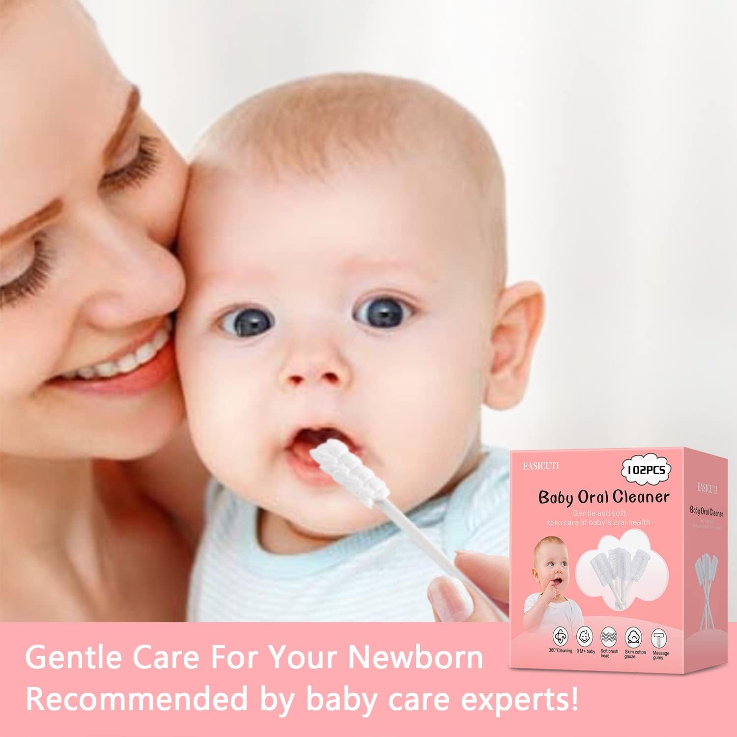 Baby Tongue Cleaner, Baby Toothbrush, 42Pcs Disposable Infant Toothbrush Clean Baby Mouth,Gauze Gum Cleaner Toothbrush Baby Oral Cleaning Stick Dental Care for 0-36 Month Baby+Free 1 Finger Toothbrush - Image 8